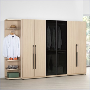9.5尺組合對開衣櫥 收納衣櫃 拉門衣櫥 【149B12095】Leader傢居館149-A516-2+A519+A520+A522