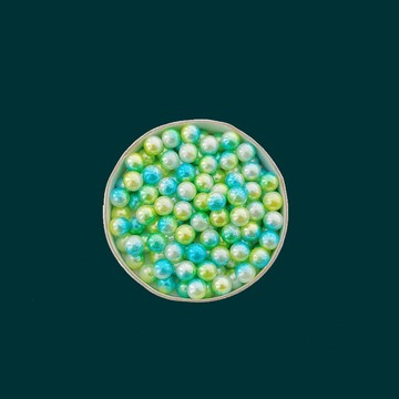 珠珠材料💎 abs無孔仿珍珠裝飾塑料散珠人魚幻彩仿真珠子手作diy輔料配件材料