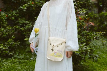 光落之森 限量手工繪製帆布包系列 大包款