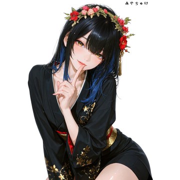 【12月新品】07-109-0017 人物貼紙 性感和服女孩