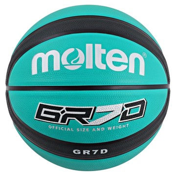 Molten F 12片橡膠深溝籃球 綠色 + 黑色  BGR7D-GK  7號球  1顆
