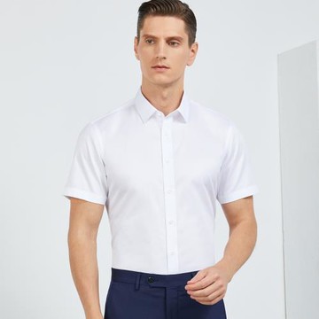 男士短袖襯衫25夏季商務男裝100S純棉DP成衣免燙襯衣團購定制LOGO