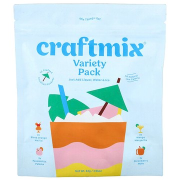 Craftmix, 雞尾酒組合裝，12 包，2.96 盎司（84 克）