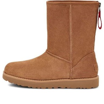 (WMNS) UGG W Classic Short Logo Zip