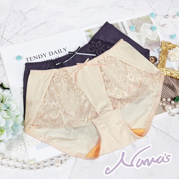 【露娜斯】曦光輕語。舒適貼身包臀蕾絲三角內褲【灰/黃膚】台灣製P27935