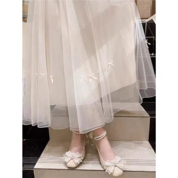 法式平底婚鞋新娘鞋絕美粗跟不累腳孕婦大碼低跟配裙子禮服婚紗鞋