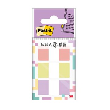 3M 狠黏 抽取式超厚三色標籤12個/包 686-SUN