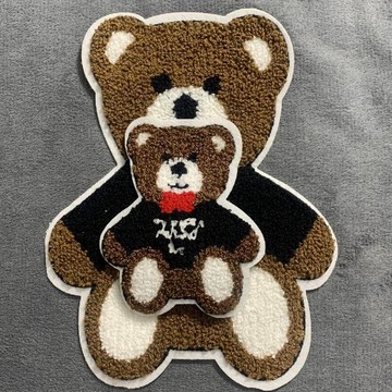 ⚡台灣出貨⚡羽絨服自黏修補貼 衣服刺繡免縫補丁貼 布繡補丁貼 修復無痕破洞修補貼 裝飾貼 補破洞 補丁貼 卡通小熊 補丁