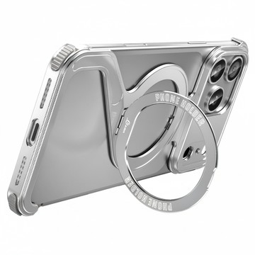 Bebehome Z型磁吸支架手機殼 支援MagSafe  銀色  iPhone 17 Pro