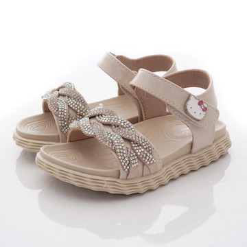 HELLO KITTY - 專櫃晶亮氣質涼鞋款(小童段)-米