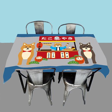 柴犬 桌布 露營