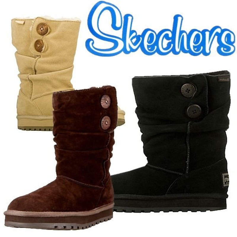 skechers women's keepsakes freezing temps faux fur boot black