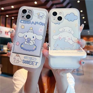 海豚玉桂狗適用三星s21ultra手機殼折疊支架s22+/s20fe日韓note10+趣味a54a53a52s卡通a33a73少女a14a34全包