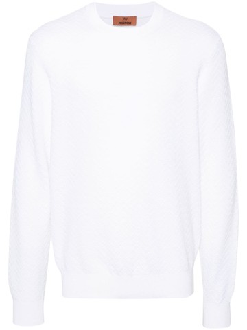 Missoni - zigzag-woven cotton jumper - men - Cotton - 46 - Neutrals