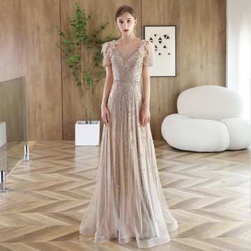 高端晚禮服裙女2025新款宴會氣質時尚輕奢小眾顯瘦主持人年會晚裝