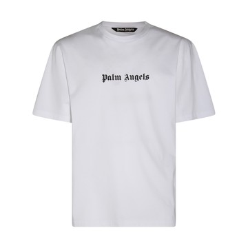 Palm Angels - White And Black Cotton T-shirt