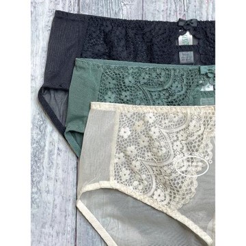 女透明中腰平角網紗性感內褲