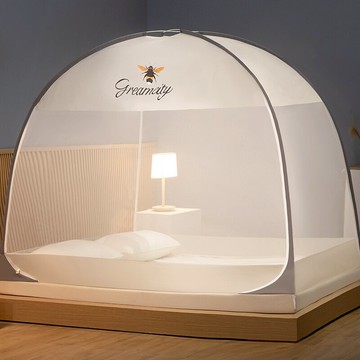 免安裝蒙古包蚊帳家用加厚加密新款防摔兒童臥室防塵頂可折疊