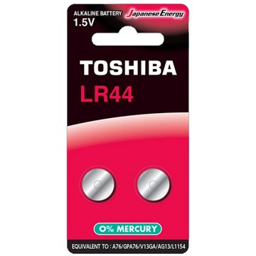 TOSHIBA 鈕扣型鋰電池-LR44(2入)