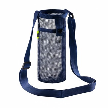 QiMart 多功能水壺手機可調節提袋 適用於水杯/保溫杯/罐裝飲品/酒瓶/摺疊傘等 尼龍製  深藏藍  1個