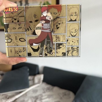【動漫周邊✅】免運 現貨火影忍者我愛羅亞克力磚動漫周邊二次元透明擺件定製生日禮物