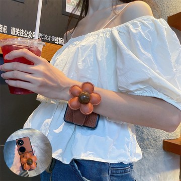 花朵腕帶 編織紋 三星 z flip 8 7 4 5 6 3 flip6 flip5 flip7 手機殼 防摔 保護套