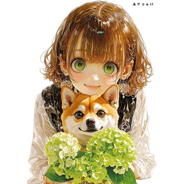 【4 月新品 3】07-120-0063 人物貼紙 春日少女與動物