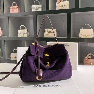 CAEISL&KCIEL女包小眾高級感磨砂托特包女2025新款秋冬手提斜挎包