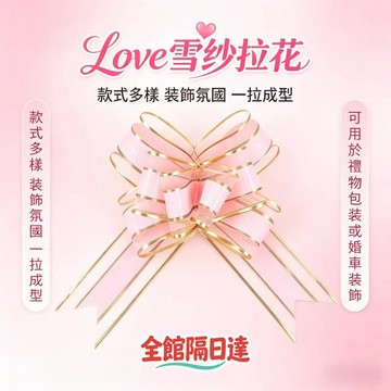 現貨+隔日達🏵️寶兒優品🏵️雪紗拉花 立體拉花 蝴蝶結 禮車 質感禮物 生日 禮物 婚禮佈置 手拉花 汽車婚車後視鏡裝飾