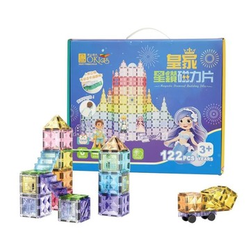 麗兒采家 【麗兒采家】小牛津 皇家星鑽磁力片122pcs(童話風配色x特殊窗花設計)