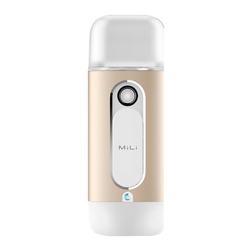 MiLi Pure Spray 肌膚水分偵測保濕噴霧器 Micro USB充電  金色