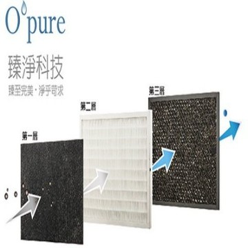 Opure 臻淨  A1負離子空氣清淨機三層濾網組  A1-B+A1-C+A1-D