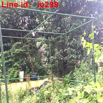 新款遮陽網支架陽臺遮陽網防曬網支架多肉遮陽架塑管園藝支柱新款