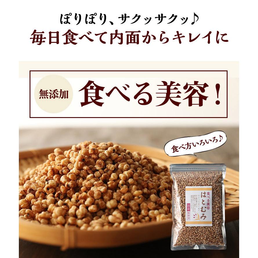 国産はとむぎ スナック 180g 2袋セット そのまま食べる お徳用 はと麦 ヨクイニン はとむぎの実 はとむみ 送料無料 スーパーフード 雑穀 シリアル