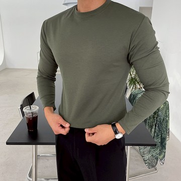 正韓日常款合肩修身素面長袖上衣 11色 YUPPIE 預購商品 0213