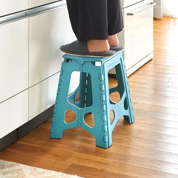 快收耐固便攜式防滑摺疊/摺合椅-高39CM-多色可選 湖水藍