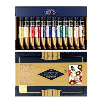 【Mission】金級 水彩 7ml  12色 /組 MWC-7012