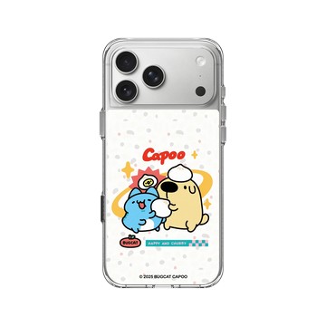 iPhone 17 Pro Max Clear Case（相機按鈕） 透明 - 貓貓蟲咖波 Bugcat Capoo - 咖波與狗狗的包子時刻