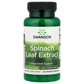 Swanson Vitamins, 菠菜葉提取物，650 毫克，60 粒素食膠囊