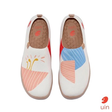 uin 西班牙原創設計 女鞋 帆布鞋 懶人鞋 春芽彩繪休閒鞋W1010573