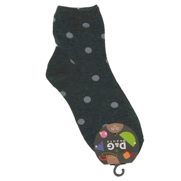 D&G 羊毛點點襪 6雙  22~25cm  墨綠色