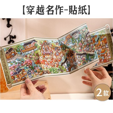RAYRAYGO 寓見誠品 造景貼紙【穿越名作】2款 高階款 超長摺疊 PET 2.5D 微縮景觀 立體場景 可愛卡通