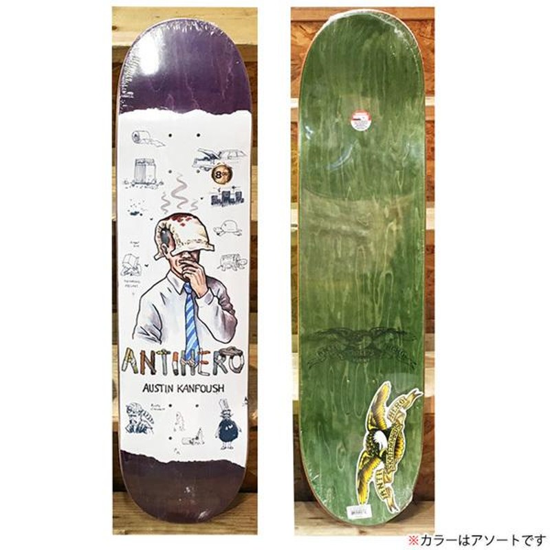 スケボー デッキ ANTIHERO DECK KANFOUSH 8.06 X 31.8 RECYCLING PRO 