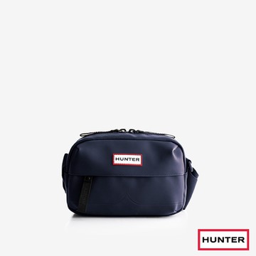 HUNTER - 橡膠感防水迷你斜背包-藏青色