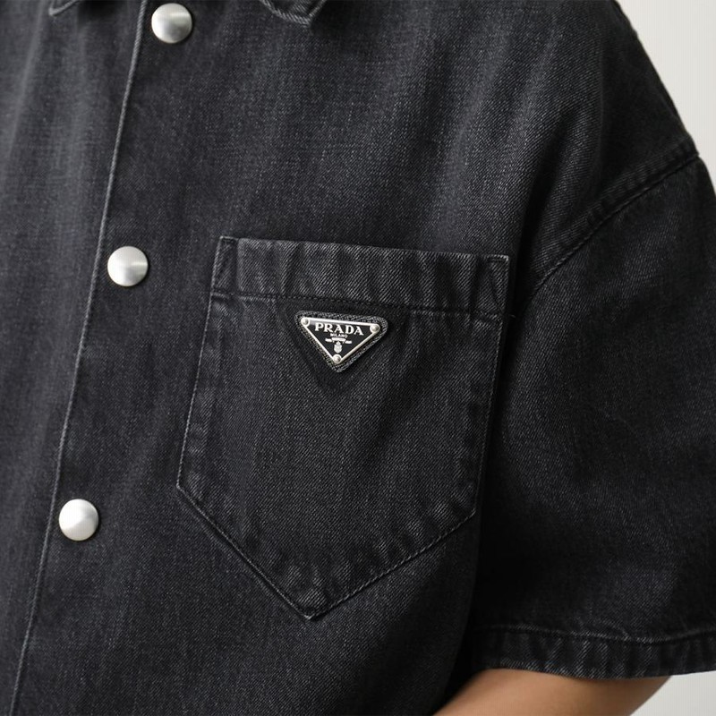 PRADA プラダ デニム 半袖シャツ Denim Short Sleeve Shirt