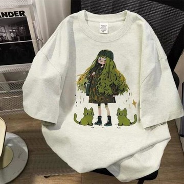 外貿撤回尾貨清倉撿漏~純棉潮牌短袖T恤男裝女裝寬松半袖上衣服夏
