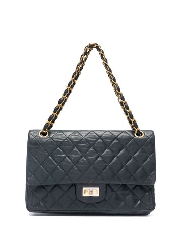 CHANEL Pre-Owned - 1962-1964 2.55 diamond-quilted shoulder bag - women - Lambskin - One Size - Blue