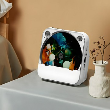 跨境 新款CD機小巧便攜式藍牙音箱學習機 專輯cd機音樂播放器帶【Snowbelle優選】