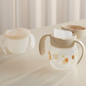 【安琪兒婦嬰百貨】Richell利其爾 TLI 第四代入口式直飲學習水杯組 (獅子米)