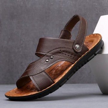 男士涼拖鞋加肥46中老年爸爸鞋防滑夏季兩用耐磨軟底47外穿沙灘鞋